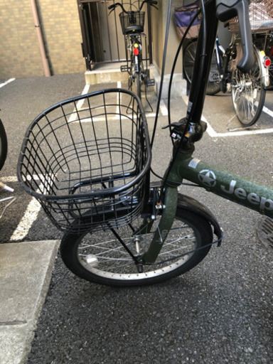 引き取りjeep折りたたみ自転車 20インチ カーキ　オリーブ