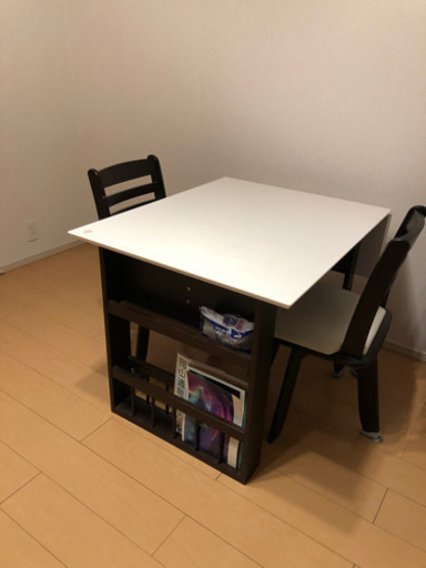 ダイニングテーブル、椅子2脚