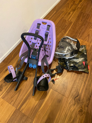 yepp mini イェップ　パープル　OGK inredレインカバー　迷彩　セット