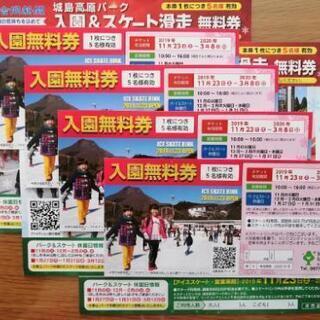 ⛸️城島高原パーク入園無料券⛸️