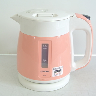 タイガー コンパクト 電気ケトル わく子 容量0.8L コーラル...