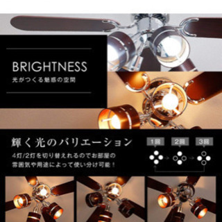 ★シーリングファン★LED付き未使用‼️の画像