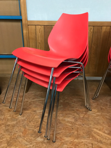 カルテル マウイチェア ４脚セット レッド 中古