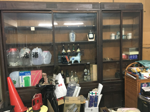 激レア 今では手に入らない昭和アンティークの特大戦前家具！2個セットディスプレイ食器棚！