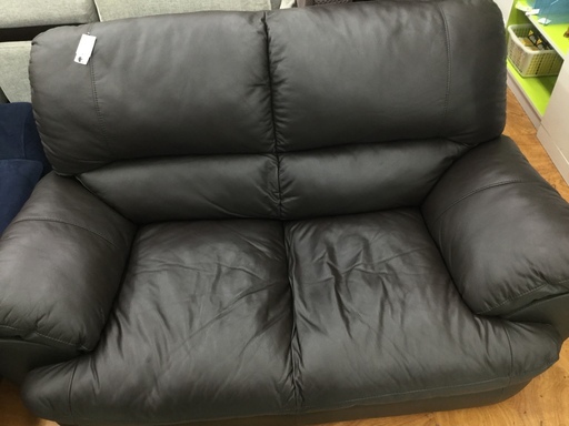 二人掛けソファー　ダークブラウン