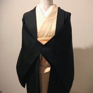 美品、無地柄正絹黒羽織。