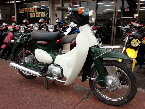 NO.3155　リトルカブ　４サイクルエンジン　セル付き　４速ギヤ　グリーン　☆彡