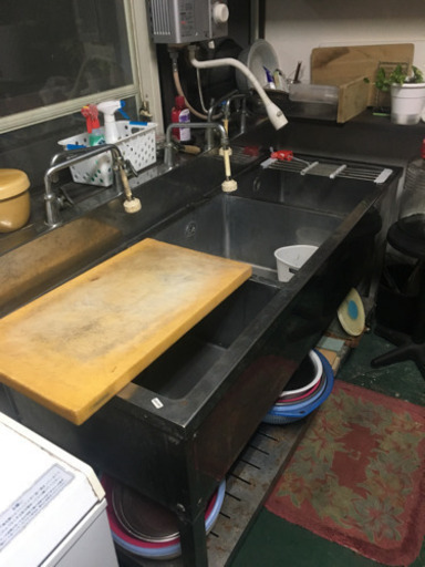 水栓付き 流し台 3口