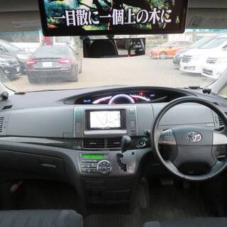 エスティマアエラス中期/令和4年2月/社外HDDナビ/地デジ/CD/DVD/バックカメラ/フリップダウン/両側パワースライド/スマートキー/ブラックの画像