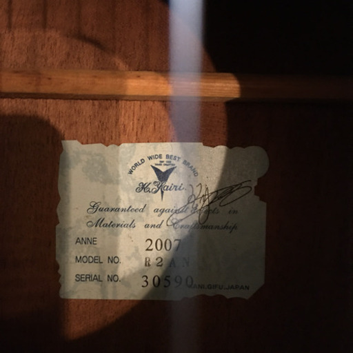 弦楽器、ギター k-yairi   r2an