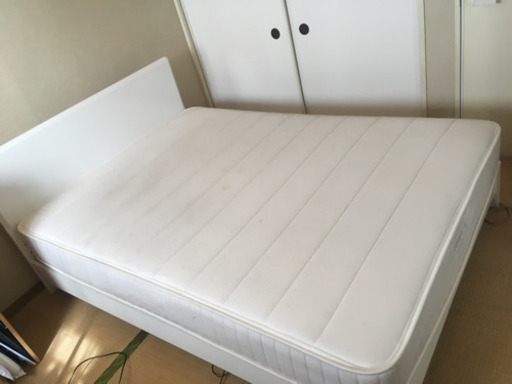 値下げ可能！明日朝なら配達可！ニトリ　Nsleep ダブルベッド　白