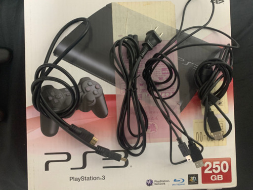 [3/17まで] PS3  (プレイステーション3)250GB 本体一式　ソフト17本(取引中)