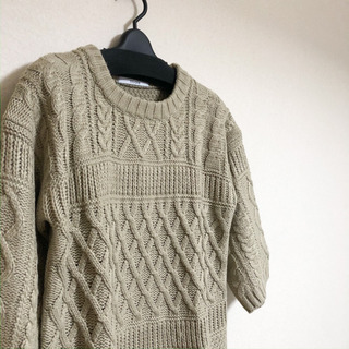 美品titivateアラン模様ニットワンピースの画像