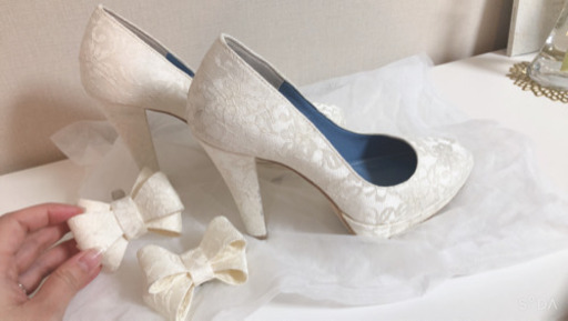 【BENIR】憧れのウェディングシューズ★23.5cm