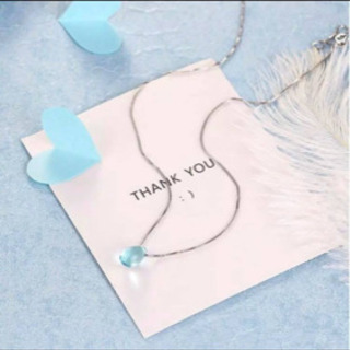 スカイブルー　ネックレス　パワーストーン　クリスタル　の画像