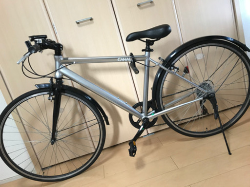 《お取引中》クロスバイク  CANAL  シルバー空気入れ付