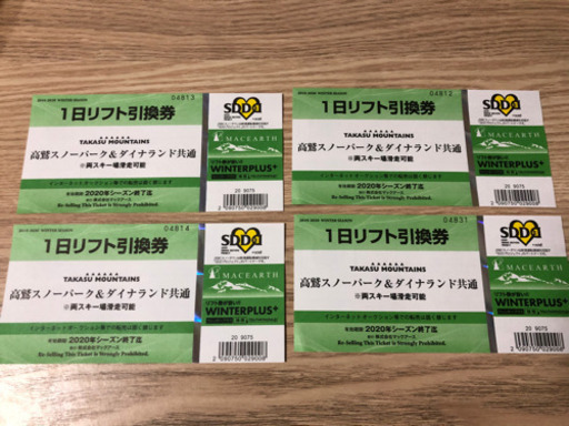 ダイナランド高鷲スノーパーク共通券