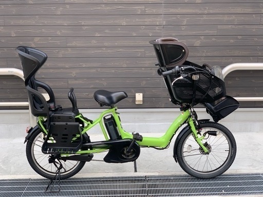 地域限定送料無料　ヤマハ　キッスミニ　新基準　三人乗り　子供乗せ　20インチ　12,3AH　緑　ギュットミニ　アンジェリーノ　神戸市　電動自転車