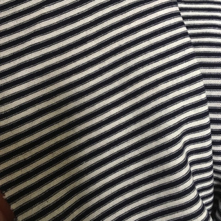 ボーダー　ニット　3m　生地　綿100%の画像
