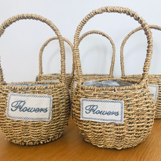 藤バスケット　収納　の画像