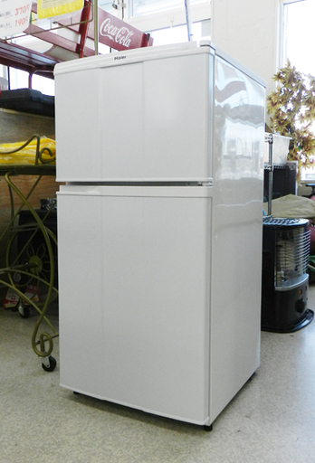98L 2011年製 2ドア冷蔵庫 Haier/ハイアール JR-N100C ホワイト ☆ PayPay(ペイペイ)決済可能 ☆ 札幌市 北区 屯田