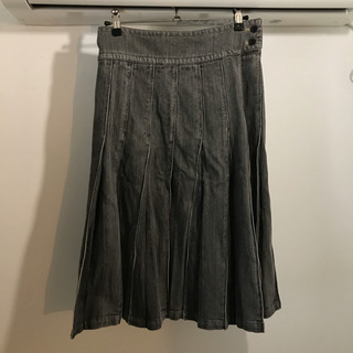 1% デニムプリーツスカート
