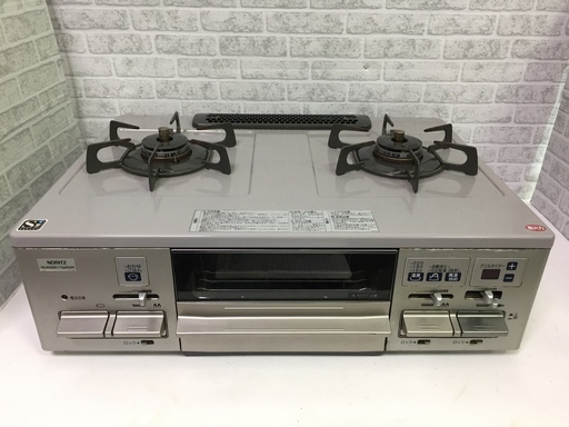 ノーリツ　ガステーブル　LPガス　プロパンガス　2016年製　LW2261TR　中古品6176