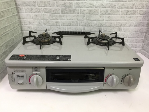 リンナイ　ガステーブル　2013年製　LPガス　プロパンガス　RTS-338WNCTS2-L　中古品6178