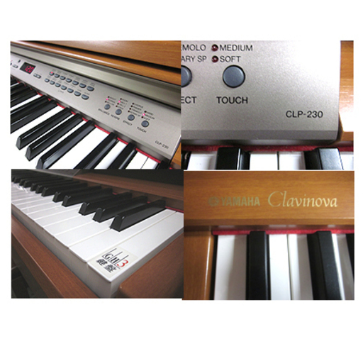 値下げOK! 美品!【ヤマハ 電子ピアノ Clavinova CLP-230】幅1411mm アクセサリーCD-ROM＆専用イス付き 
