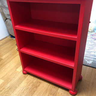IKEA 本棚　赤の画像