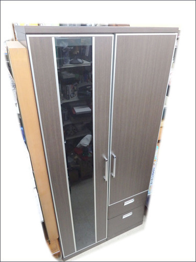 新札幌発/ニトリ◆ワードローブ アイビス90/衣装タンス◆幅90×高190×奥行58㎝/ダークブラウン