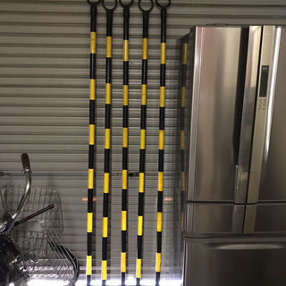コーンバー 5本セット 長さ200cm 2m カラーコーン 割れあり