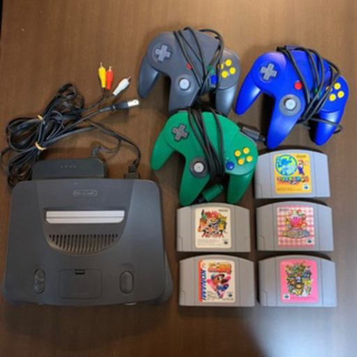 【激安】ニンテンドー64 本体 コントローラ3個ソフト5本セット