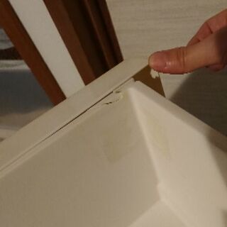 【無料・難有り】ウッドトップチェスト4段ホワイトの画像