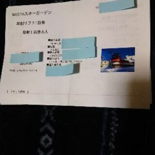 NASPAスキーガーデン リフト一日券 4人分