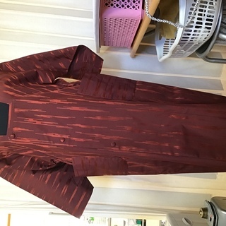 着物リメイク　道行コートのチュニックとスヌード