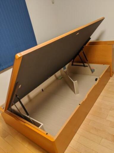 【受け渡し予定】浜田家具購入 高級 Funny Bed 安中製作所 跳ね上げ式ベッドフレーム セミダブル