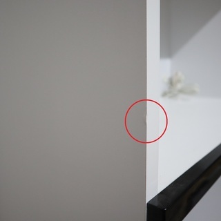 食器棚・レンジ台　幅90cm　鏡面ブラック木目【新品・小キズあり】の画像