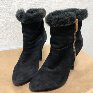 DIANA ファー ショートブーツ レディース