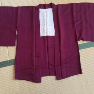 羽織　エンジ　正絹