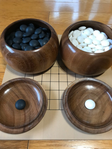 蛤碁石 碁笥 セット 囲碁