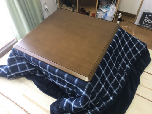 【受付終了】山善 家具調こたつ 折脚タイプ