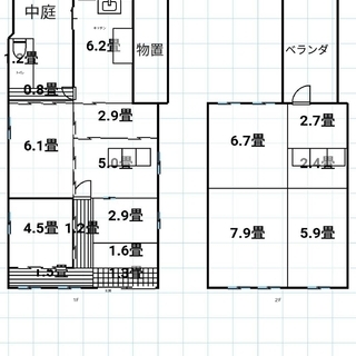 賃貸募集♪　岡山県倉敷市藤戸町藤戸の2階建てレトロ戸建て物件　家...