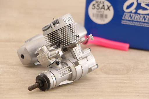 2STエンジン　OS MAX 55AX　マフラー付き2STエンジン　OS MAX 55AX　販売終了　希少Uコンエンジン(P868mwxYGG)