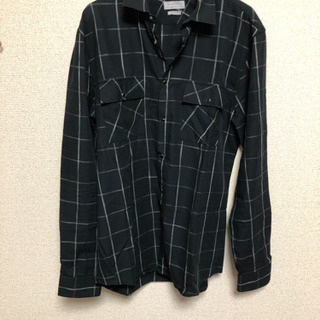 ZARA 黒チェックシャツ