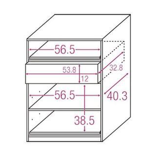 dinos 北欧スタイルリビング収納シリーズ PCキャビネット幅60cm 美品の画像