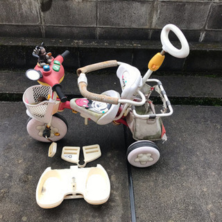 取引先決定！キッズバイク ストライダー ヘルメット 三輪車 子供用自転車補助棒 セットの画像