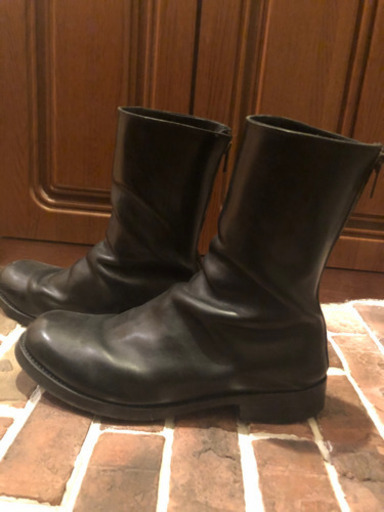 guidi lien ジップアップブーツ ブラック