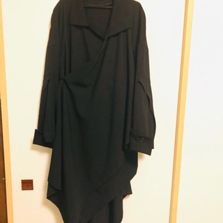 Yohji yamamoto femme 変形ドレープコートの画像