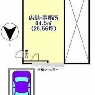 ★貸店舗・事務所★	 堺市南区大庭寺　飲食可　１階路面店８４．５㎡　駐車場１台込　シャッター 3階建/1階 - 堺市